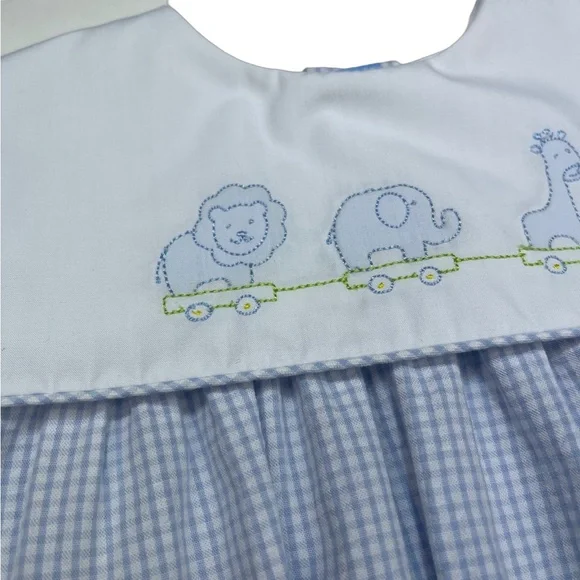 Blue Gingham Kids One Piece